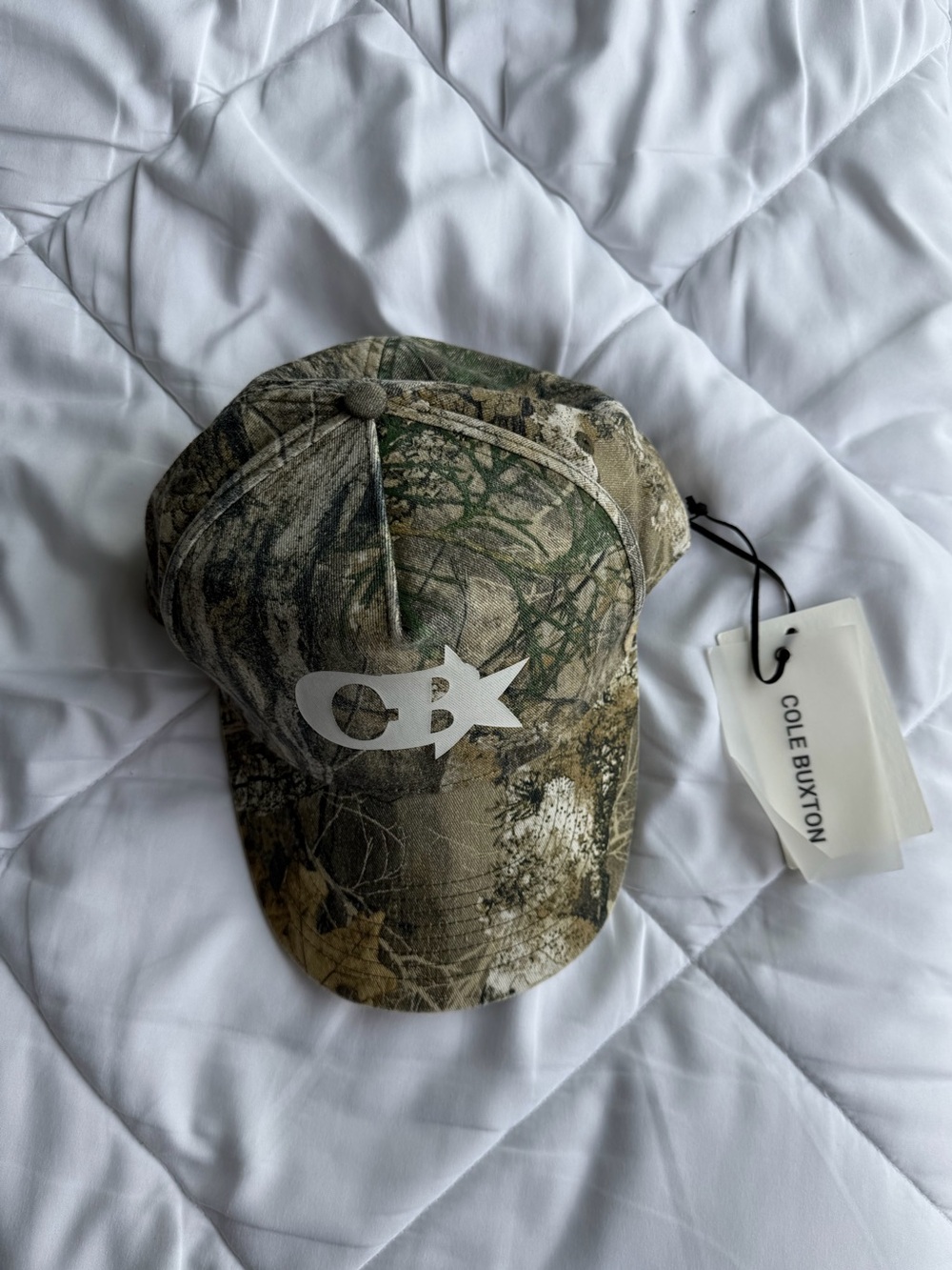 Cole Buxton Camouflage Snap Back Trucker Hat - Green Camo